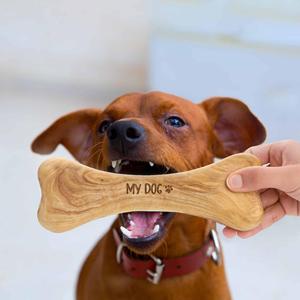 Os à mâcher pour chien en bois d'olivier fait à la main, antibactérien, écologique, fabriqué au Tennessee, par ArtisRaw - Product Image 1