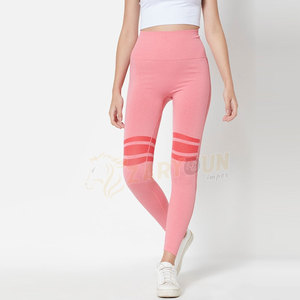 Mallas deportivas de punto sin costuras transpirables de cintura alta personalizadas para mujer, mallas de cintura media para invierno, ropa deportiva de malla al por mayor - Product Image 1