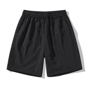 Hommes Sport Poche Solide Cordon Conseil Tronc Plage Pantalon Court Shorts D'été Pantalon Mince Poche À Fermeture Éclair Pantalon De Survêtement Lâche - Product Image 2