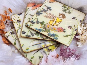 Sous-verres de thé de luxe en résine et bois, ensemble de sous-verres à joint fabriqués à la main avec finition brillante lisse, sous-verres en pierre fonctionnels - Product Image 4