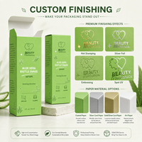 Caja Rígida Reciclable para Tratamiento Facial, con Relieve, Laminado Mate, Forro de Esponja, para Cuidado de la Piel con Aloe Vera, Papel Artístico, Plegable, OEM