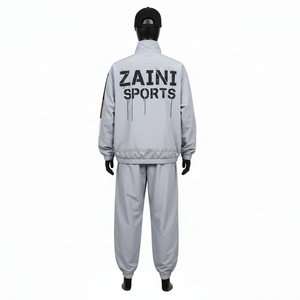 Conjunto de Chaqueta Cortavientos de Poliéster para Mujer, Ligero, Color Verde Oliva, Negro y Blanco, Paneles en Bloques de Color, Logotipo Personalizado, Impresión Serigrafiada, Talla Grande - Product Image 2