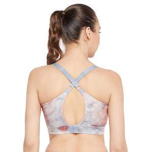 Sujetador deportivo sostenible para mujer, tejido de poliéster transpirable, respetuoso con el medio ambiente, ropa deportiva acolchada para mujer, venta al por mayor, 2025 - Product Image 3