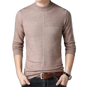 Suéter de Punto de Alta Calidad, Nuevo, Cuello Redondo, Color Sólido, Informal, para Hombre, Otoño Invierno - Product Image 3