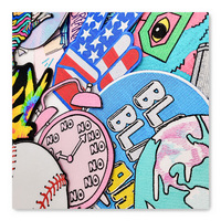 Patchs brodés en chenille écologiques personnalisés avec motif ours, lettre, numéro, monogramme, taille personnalisée pour hommes et femmes, à coudre