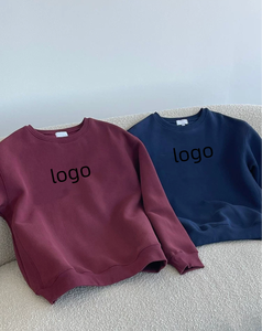 Plain Maroon Winter Crewneck <b>Sweatshirt</b> Women Pullover Fleece Long Sleeve Front Custom Logo Printing 100% Cotton High Quality - Product Image 6