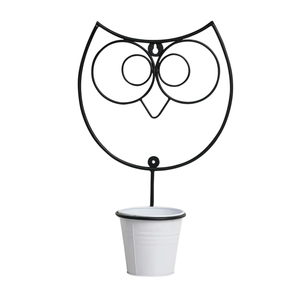 Modern Luxury Indoor Hanging Planter Stand with Round <b>Galvanized</b> <b>Bucket</b> White Metal Style for Flower Pots & Planters - Product Image 1