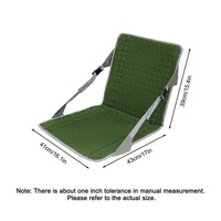Siège de camping confortable avec logo personnalisé, rembourrage de sol, siège pliable léger, coussin de siège de stade avec dossier pour événements en plein air