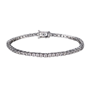 Pulsera de Tenis de Moissanita de 3 mm y 7 Pulgadas, Plata de Ley 925, para Hombre, la Más Alta Calidad Artesanal, Claridad VVS, Chapada en Oro, Certificación GRA - Product Image 1