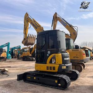 Mini-excavatrice sur chenilles Komatsu PC55MR d'occasion, 5,5 tonnes, godet de 0,2 m³, marque japonaise d'origine, faible nombre d'heures, certifiée CE - Product Image 3
