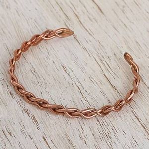 Pulsera de terapia magnética de cobre puro para mujeres y hombres Brazaletes de moda para el dolor de artritis - Product Image 1