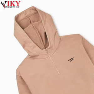 <b>Men</b> Tracksuits 2 Piece Outfit Best Quality <b>Long</b> Sleeve Half Zip Hoodie With <b>Shorts</b> Set custom logo Workout Active Wear Set - Product Image 6