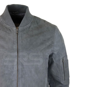 Factory Directly Provide Genuine <b>Leather</b> Bomber <b>Jackets</b> for <b>Men</b> 2025 Winter Breathable Stand Collar Zipper Closure - Product Image 6