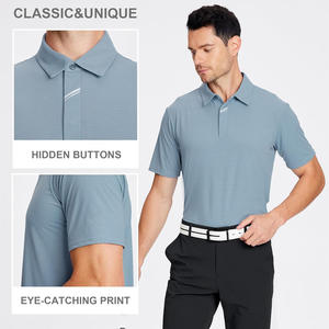 Polos OEM de ajuste personalizado para hombre con logotipo bordado o estampado tela de algodón transpirable y servicios de marca - Product Image 2