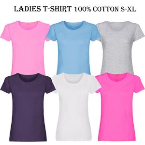 Camisetas de manga corta para mujer, venta al por mayor, camisetas de algodón para mujer - Product Image 6