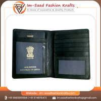 Dompet Paspor Kulit Tipis Minimalis dengan Slot Kartu dan Jendela ID, Desain Ringkas untuk Pria dan Wanita