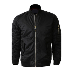 เสื้อแจ็กเก็ตบอมเบอร์สำหรับผู้ชายเสื้อแจ็คเก็ตมีซิปแบบหนาคอตั้งใส่ Ma1โลโก้ได้ตามต้องการ - Product Image 2