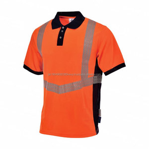 Camisetas Polo de Seguridad con Franjas Reflectantes 3M, Camiseta de Trabajo Reflectante, Tops de Trabajo de Manga Corta - Product Image 2