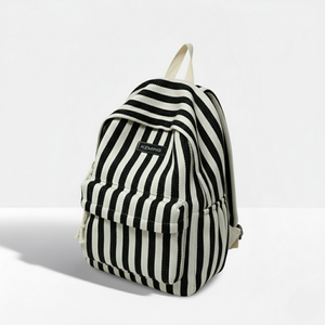 Seoul Stripe Fashion <b>Backpack</b> with RFID Anti-Theft Waterproof Features Zipper Closure and Polyester Lining Mesh Material - Product Image 3