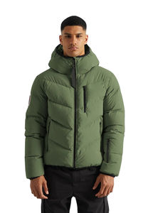 Tendance veste de rembourrage bouffant personnalisée pour hommes coupe-vent ODM isolation thermique capuche chaude extérieure en nylon veste Psdded pour hommes - Product Image 2