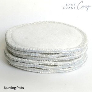 Emp & Cotton <b>Maternity</b> Breastfeeding Pads Reusable Eco-Friendly Set of 6/8/10 with Linen <b>Bag</b> Ultra Soft Breathable - Product Image 2