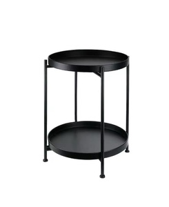 2020 Table d'appoint de forme ronde de luxe moderne Design en métal plaqué argent simpliste Tendance futuriste pour la maison et la chambre à coucher - Product Image 6