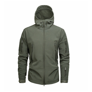 2025 personnalisé hommes extérieur tactique Soft-shell veste imperméable fermeture éclair coupe-vent imprimé motif Soft-shell vestes pour hommes - Product Image 4