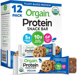 Orgain Organic Vegan Protein Bars, Chocolate Chip Cookie Dough 1.41 Oz (Pack of 12) - Product Image 4