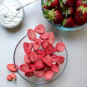 Tranches de fraises lyophilisées FD naturelles de qualité supérieure, préservées dans l'eau, en vrac, collation saine, qualité export, vente en gros - Product Image 3