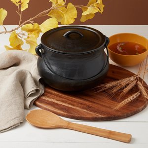 Caldero de hierro fundido de lujo para quemador de incienso quemador Loban quemador de carbón sin patas con mango para meditación - Product Image 1