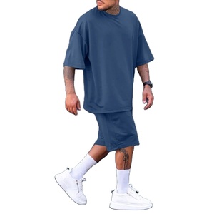 2024 été hommes ensembles homme à manches courtes T-Shirt et Shorts homme Jogging sport costume de gymnastique ample décontracté course survêtement vêtements - Product Image 1