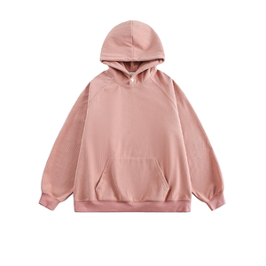 Sweat à capuche rétro automne imprimé basique couleur pure lâche Couple veste à capuche 100% coton - Product Image 4