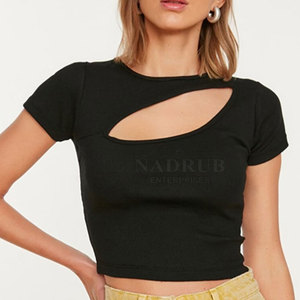 เสื้อยืดครอปน้ำหนักเบาพิมพ์โลโก้ได้ตามต้องการสไตล์ที่เป็นเอกลักษณ์ - Product Image 1