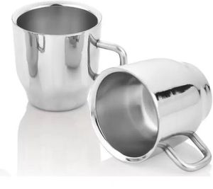 Superior Quality Coffee <b>Mug</b> Stainless Steel Travel Cup Camping with Handle 2Pcs Kitchen Ware Use High Quality - Product Image 6