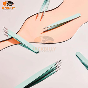 Nhíp chính xác-Nhíp mũi bằng thép không gỉ 3in & 4in cho lông mày, lông mặt và đặt lông mi - Product Image 5