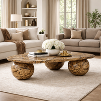Table basse moderne avec plateau en marbre 100% naturel, couleur et taille personnalisées, mobilier de luxe pour salon, villa ou appartement, ORRIS LIVING