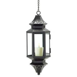 Bougeoir de Noël mural suspendu noir de style vintage élégant, design exigeant et durable pour bougies votives - Product Image 1