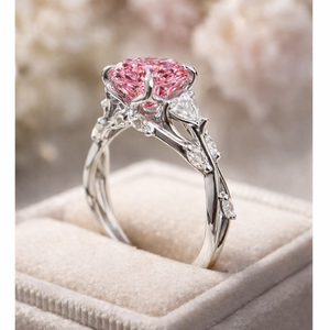 Anillo de Compromiso SHREYA DIAM Romántico con Moissanita Rosa, Chapado en Oro Rosa, Plata 925, Corte Portugués, para Mujer - Product Image 2