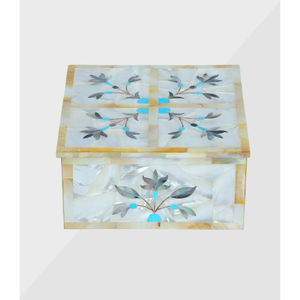 Caja de almacenamiento de joyas pintada a mano en mármol macizo con acabado de diseño moderno, perfecta para organizar pendientes, collares, anillos para la nariz - Product Image 6