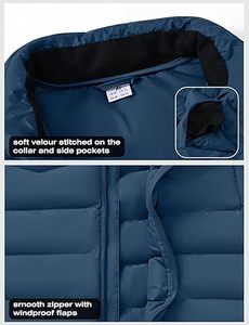 Venta Directa de Fábrica, Chaleco Acolchado Personalizado de Alta Calidad, Transpirable, con Cierre Completo, para Hombre, Ropa de Abrigo Informal de Invierno - Product Image 3