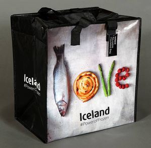 Sac à provisions tissé en PP réutilisable personnalisé avec logo | Fourre-tout de supermarché écologique | Sac promotionnel en gros - Product Image 1