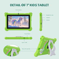 C Idea Kids Tablet TF512GB 7 pouces IPS Screen Android Tablet Dual Camera MTK pour l'éducation 6GB Memory Green Cheap Wholesale