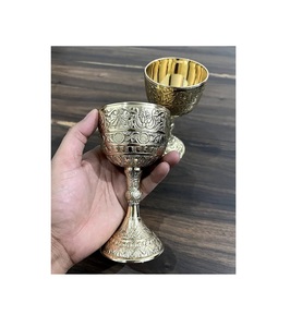 Unique plated metal <b>wine</b> <b>goblets</b> perfect for gifting on weddings anniversaries birthdays and festive occasions - Product Image 5