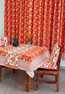 Custom Made 100% Cotton Fabric Table Runners Hand Block Printed Beautiful Flower Design for Home & Hotels Table - Product Image 2