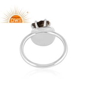 Anillo apilable de piedras preciosas de moldavita rugosa Natural de Plata de Ley 925 fina más vendido, fabricante de joyería personalizada - Product Image 4