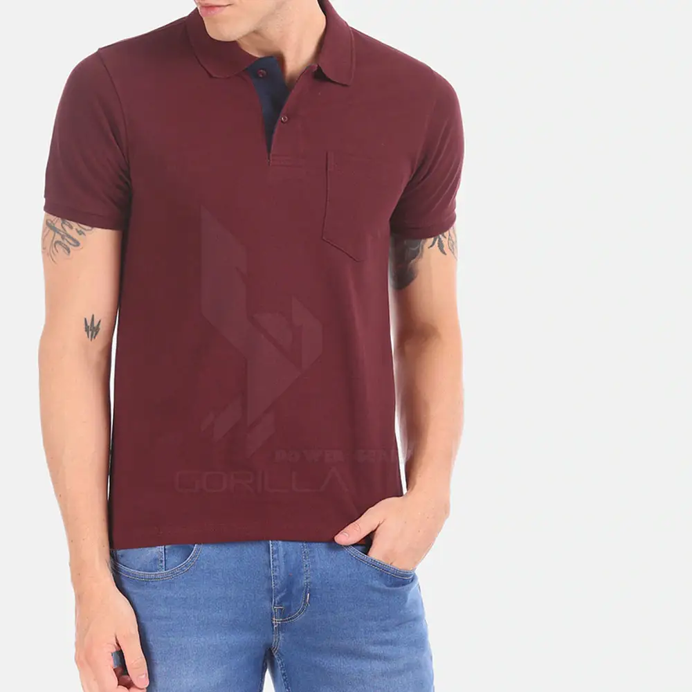 최고 열 뜨거운 제품 남자 폴로 티셔츠 디자인 칼라 남자 폴로 T 셔츠