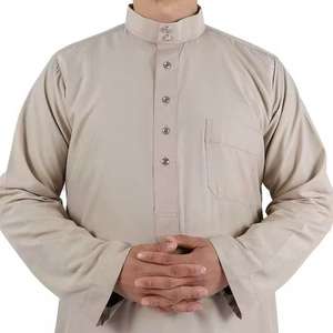 Léger Hommes Élégant Traditionnel Musulman Jubba Simple Printemps Célébrations Embellissements Élégants pour Vendredi Réunion de Famille - Product Image 1