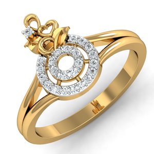 Boho Dainty Heart Zircon Brass <b>Ring</b> 18k Gold Plated Geometric <b>Circle</b> Wholesale <b>Ring</b> For Women - Product Image 6