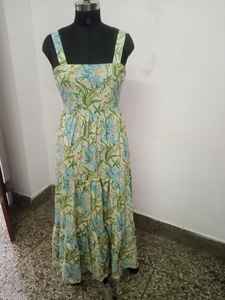 ชุดเดรสผ้าฝ้ายแท้แฟชั่นชิ้นเดียวพิมพ์ลายคอจีนแขนยาวปกติฤดูร้อนผ้าใยสังเคราะห์ที่เป็นทางการ - Product Image 4