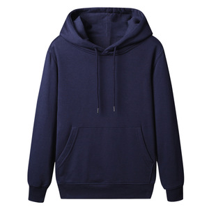 Pull à capuche en tissu léger de couleur bleue pour hommes, taille libre, disponible sur demande, design personnalisé, vente en gros - Product Image 1